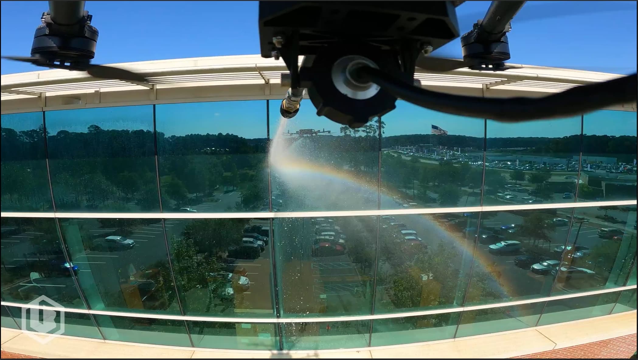 Drone cleaning in action